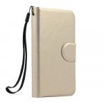 Wholesale iPhone 4S 4 Slim Flip Leather Wallet Case (Gold Gold)